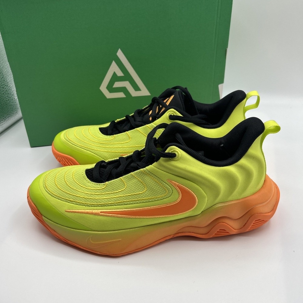 NEW NIKE Giannis Immortality 4 GS Shoes,SZ: Youth 5.5,Neon Yellow, Orange,Black - Picture 4 of 16